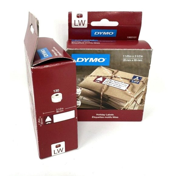 DYMO LW Holiday Christmas Address Labels 1-1/8 x 3-1/2" 1960101 Lot of 2 - Picture 4 of 5